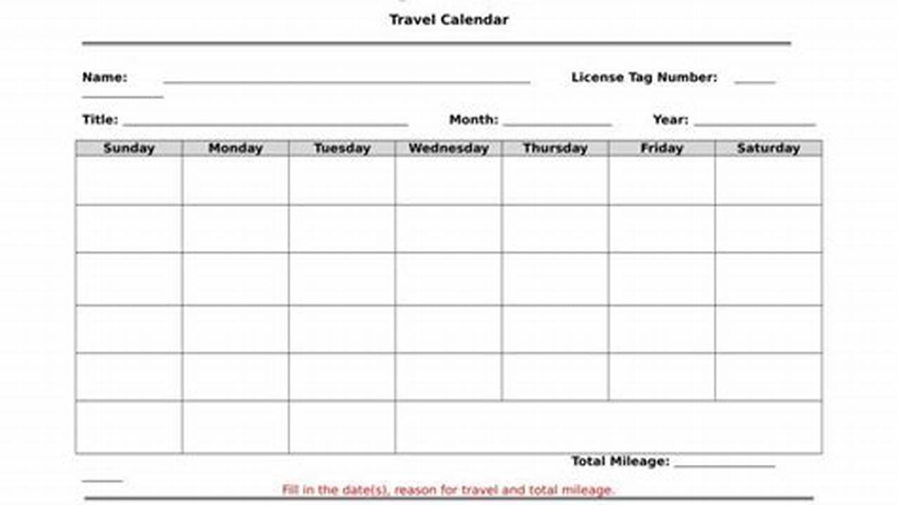 rtt travel calendar